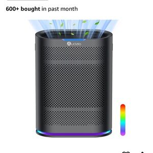 Black Air Purifier with LED Light like new